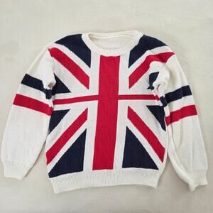 Vintage UK Flag Knit Sweater kids 12/14